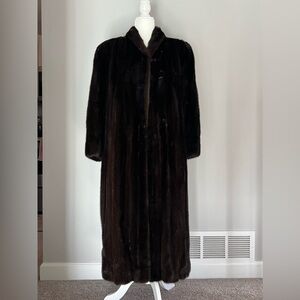 Harve Benard full mink floor length fur coat